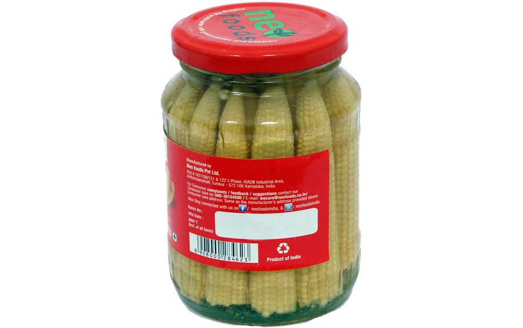Neo Baby Corn (Pickled Vegetable)    Glass Jar  330 grams
